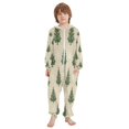thumbnail image 2 of Soft Big Kids Onesie Pajamas Cozy Loose-Fit Jumpsuits for kids with Pockets for Christmas Lounge & Play Motifs Christmas Tree Pattern, 2 of 8