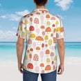 thumbnail image 6 of Kll Men'S Hawaiian Shirt Short Sleeve Button Down Beach Shirts-Cute Cartoon Mushrooms, 6 of 8