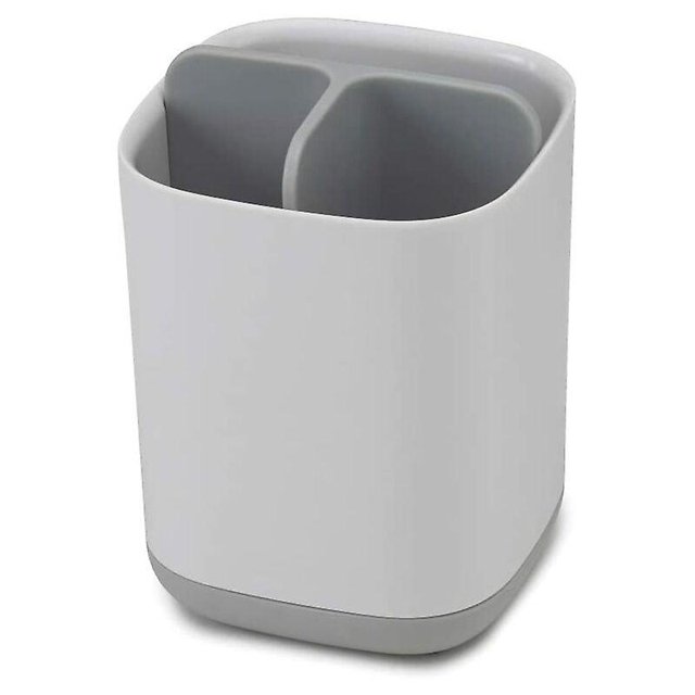 Sincero Easy-Store - Portacepillos y tubos de pasta de dientes, plástico e higiénico, modelo grande - gris(9X9X12.7cm)