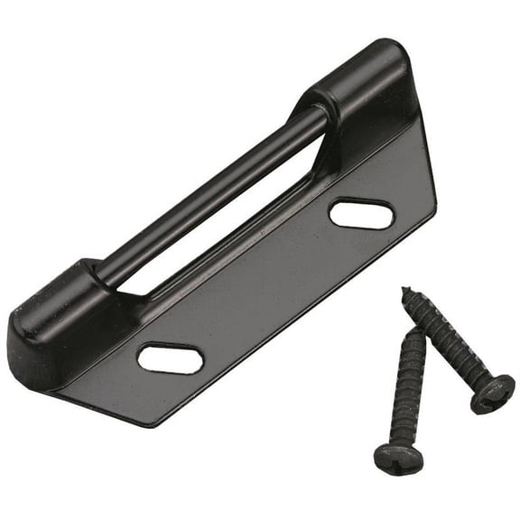 HAMPTON PRODUCTS-WRIGHT Black Knob Latch Replacement Strike Plate V777STBL