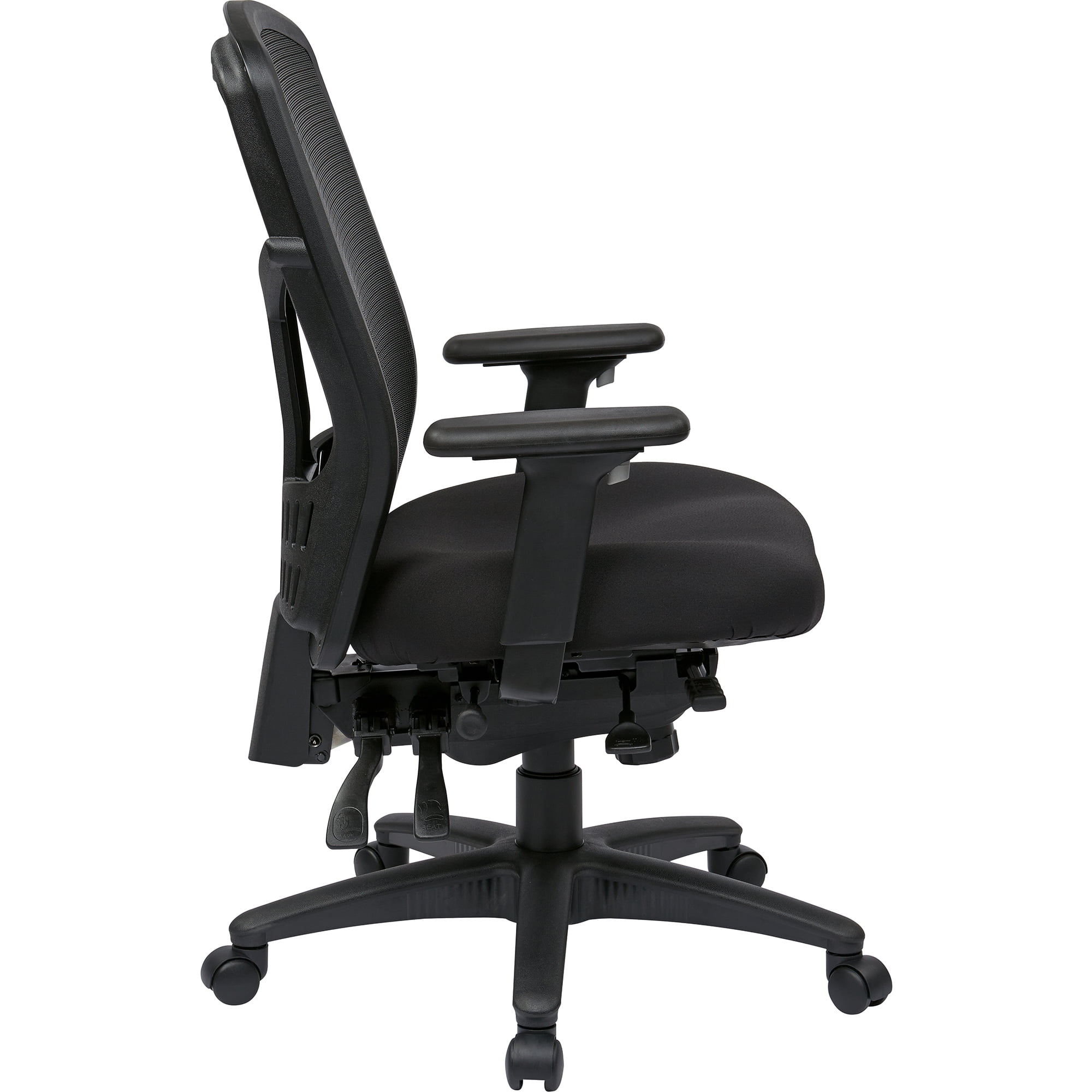 Office Star™ Pro Line II Pro Grid Ergonomic Task Chair With Adjustable  Arms, Coal