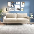 thumbnail image 2 of Pemberly Row 70" Modern Round Arm Velvet Sofa in Beige/Black, 2 of 5