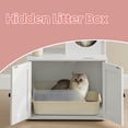 thumbnail image 3 of LEDREM 55.1" 2-in-1 Modern Cat Tree & Litter Box Enclosure, Multi-Level Cat Condo with Scratching Posts, Hidden Storage, Cloud White, 3 of 6