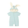 thumbnail image 2 of YTDSCS Newborn Baby Boys Girls Summer Jumpsuit Cotton Cute Zipper Romper Pajamas Infant Hoodie Onesie Bodysuit 0-18M, 2 of 9