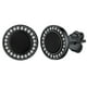 thumbnail image 1 of Silvora Pendientes redondos negros con Circonia cúbica brillante AAA, lindos mini pendientes de plata esterlina Joyas para niños y niñas Accesorios de moda delicados - Negro, 1 of 8