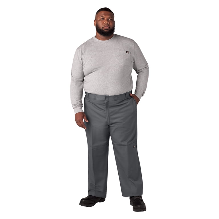 Dickies Men's Loose Fit Double Knee Work Pants, Charcoal, 36X32