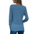 thumbnail image 2 of UKAP Ladies Knit Cardigan Long Sleeve Knitted Sweaters Winter Warm Sweater Basic Chic Tops Lake Blue XL, 2 of 5