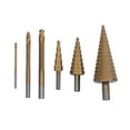 thumbnail image 2 of Drill Bit, Clear Marking Wear Resistant Pagoda Drill Bit Set Universal  Shank Robust  For PVC For Copper, 2 of 8