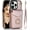 Rose Gold, variant on MYKOMI Wallet Phone Case Compatible with Apple iPhone 13 Leather Case with Card Holder & 360° Ring Kickstand & Wrist Strap Purse Cover Magnetic Closure Flip Handbag Shell for Women