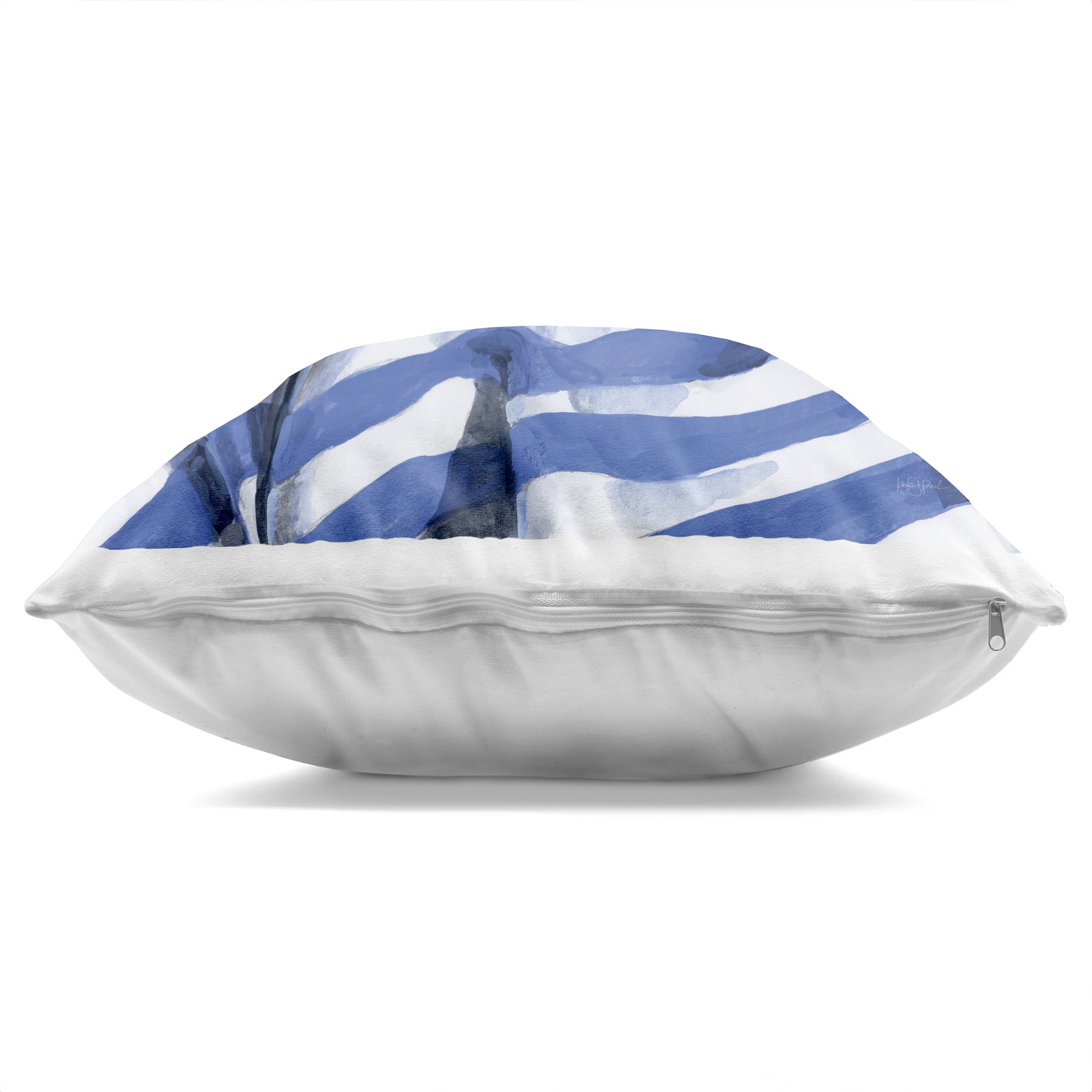Stupell Industries Oranges On Striped Cloth Decorative Printed Throw Pillow, design by Kate Jarvik Birch