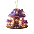 thumbnail image 2 of Beautynvta Easter Decoration, Exquisite 2D Acrylic Mushroom House Hanging Ornaments, Cute Bunny Decor, Personalized Easter Pendant for Tree, Car, Backpack Decor, 2 of 7