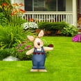 thumbnail image 5 of WYanRUI Outdoor Wooden Rabbit Easter Decoration - Spring Garden & Yard Stake for Home Exterior, Front Door, Porch & Backyard Festive Decor，B - 45x30x1cm, 5 of 5
