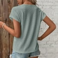 thumbnail image 5 of Admvng Tops For Women Trendy Fashion Summer V-Neck Solid Short Sleeve Casual Top Blouse S-3XL, 5 of 8