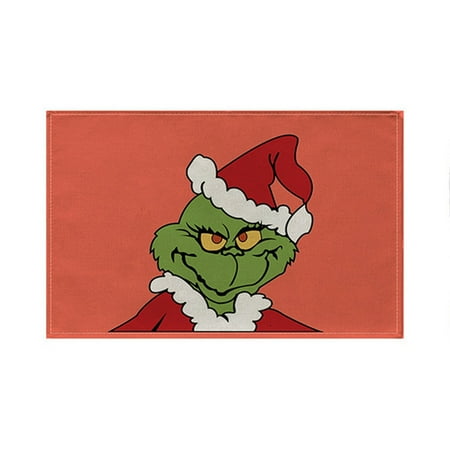 

Last Fall Sale! Stiwee The Gr1nch Christmas Decorations Cartoon Printed Rectangular Dining Mat Water Cup Mat Cute Dining Mat Suitable For Placing Plates