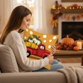 thumbnail image 6 of Hometravel Thanksgiving Throw Pillow Cover, Fall Pumpkin Pattern Decorative Case, Soft Fabric with Hidden Zipper, Seasonal Home Decor Accent, 6 of 6