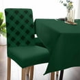 thumbnail image 2 of Chair Covers for Dining Room Set of 6,Christmas Green Plaid Stretch Seat Protector Removable Washable Chairs Slipcovers for Kitchen Banquet Wedding Hotel,Geometric Lattice, 2 of 6