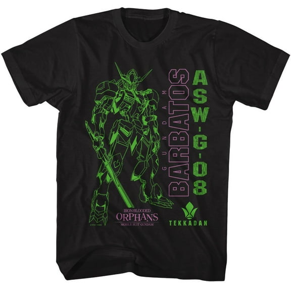 Gundam Tekkadan Barbados Black Adult T-Shirt M