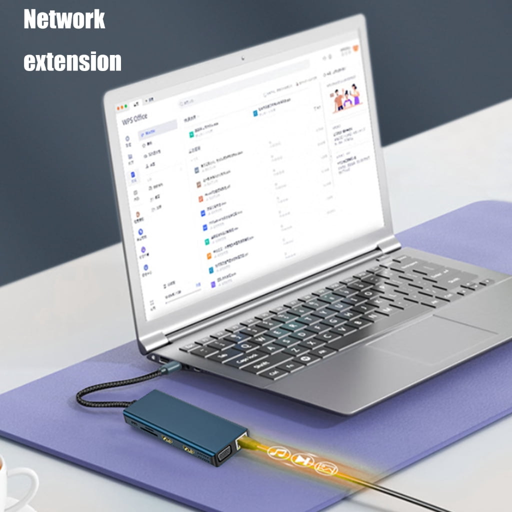Docking Station 12 in 1 Laptop USB C Docking Station Double Monitors USB C Adapter with VGA 4 USB3.0 Adapter USB C Dock