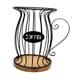 thumbnail image 2 of Cesta organizadora para portafiltros de café con base de madera. Portacápsulas de café. Negro, 2 of 9