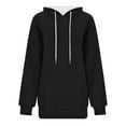 thumbnail image 4 of Pullover Hoodies for Women Long Sleeve Trendy Hooded Sweatshirt with Pockets Pullover Top, 4 of 4
