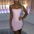 thumbnail image 3 of Gspmoly Robes d'Été, Mode Femme Couleur Bretelles Ouvertes Sac à Dos Hanche Robe en Soie Dorée Robes d'Été pour Femmes Liquidation, 3 of 9