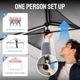 thumbnail image 2 of CROWN SHADES 10x10 Pop Up Canopy Patented Center Lock One Push Instant Outdoor Canopy Tent Pink, 2 of 9