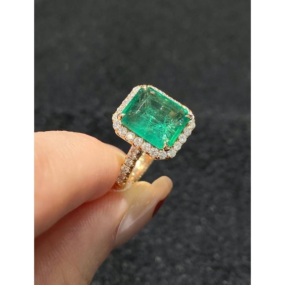 Natural Emerald (Panna) Gemstone Ring Woman And Mens Birthstone Gift Ring Promise Ring