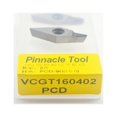 thumbnail image 1 of 2× Vcgt160402 Pcd Cnc Copper Polycrystalline Diamond Turning Insert For Aluminum, 1 of 7