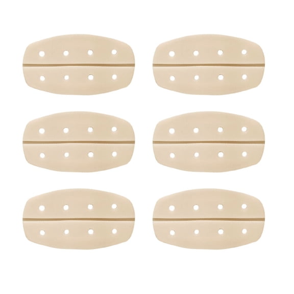 MUSEYA 6Pack Breathable Shoulder Pads for Bras for Women Stretchy Beige Removable Everyday Use