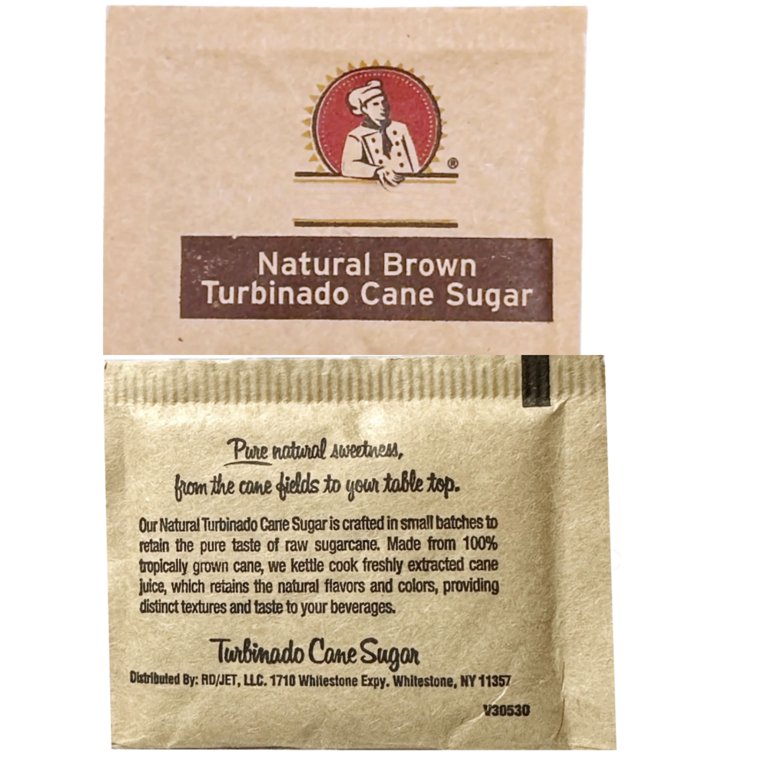 Chef's Quality Natural Brown Turbinado Cane Sugar 50ct - Walmart.com