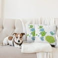 thumbnail image 4 of Ambesonne Cartoon Throw Pillow Cover 2 Pack, Happy Animals Playing, 16", Lime Green Blue, 4 of 7