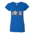thumbnail image 3 of For the Love of the Game Sports Women's Standard V-Neck Tee, Royal, Large, 3 of 5