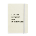 thumbnail image 1 of I AmThe Luckiest Boy Notebook Official Fabric Hard Cover Classic Journal Diary, 1 of 3