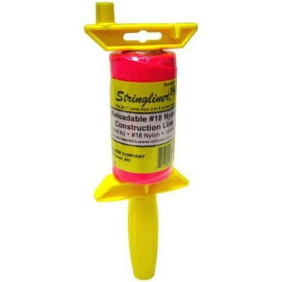 STRINGLINER Company Available 25162 Braided 250-Feet Reloadable Line Reel, Fluorescent Pink