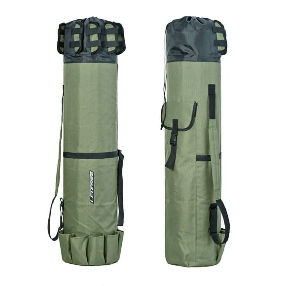 Folding Fishing Rod Bag Durable Oxford Fabric Fishing Rod Case Portable Fishing Tackle Bag