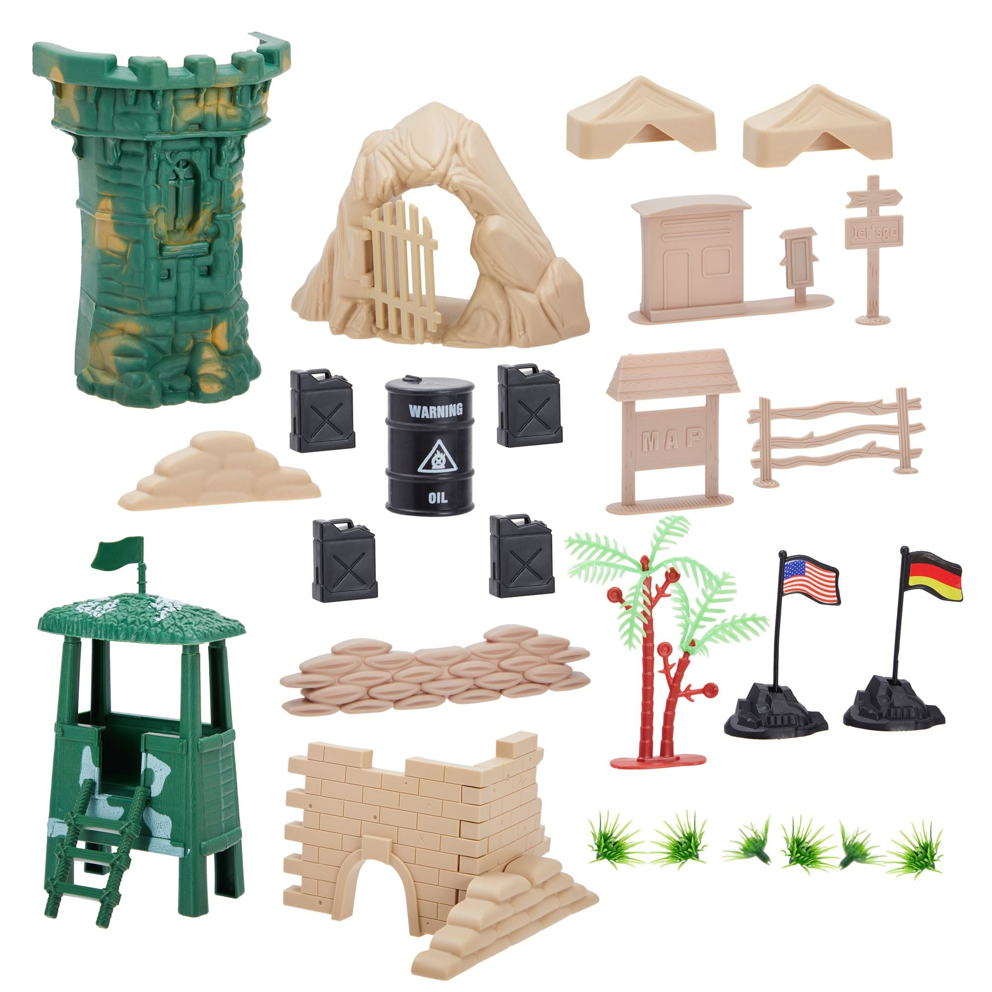 US Army & SWAT Team Toy Soldiers - 12-Piece Action Figure Set With Weapons | Military Playset For Kids Boys Gift