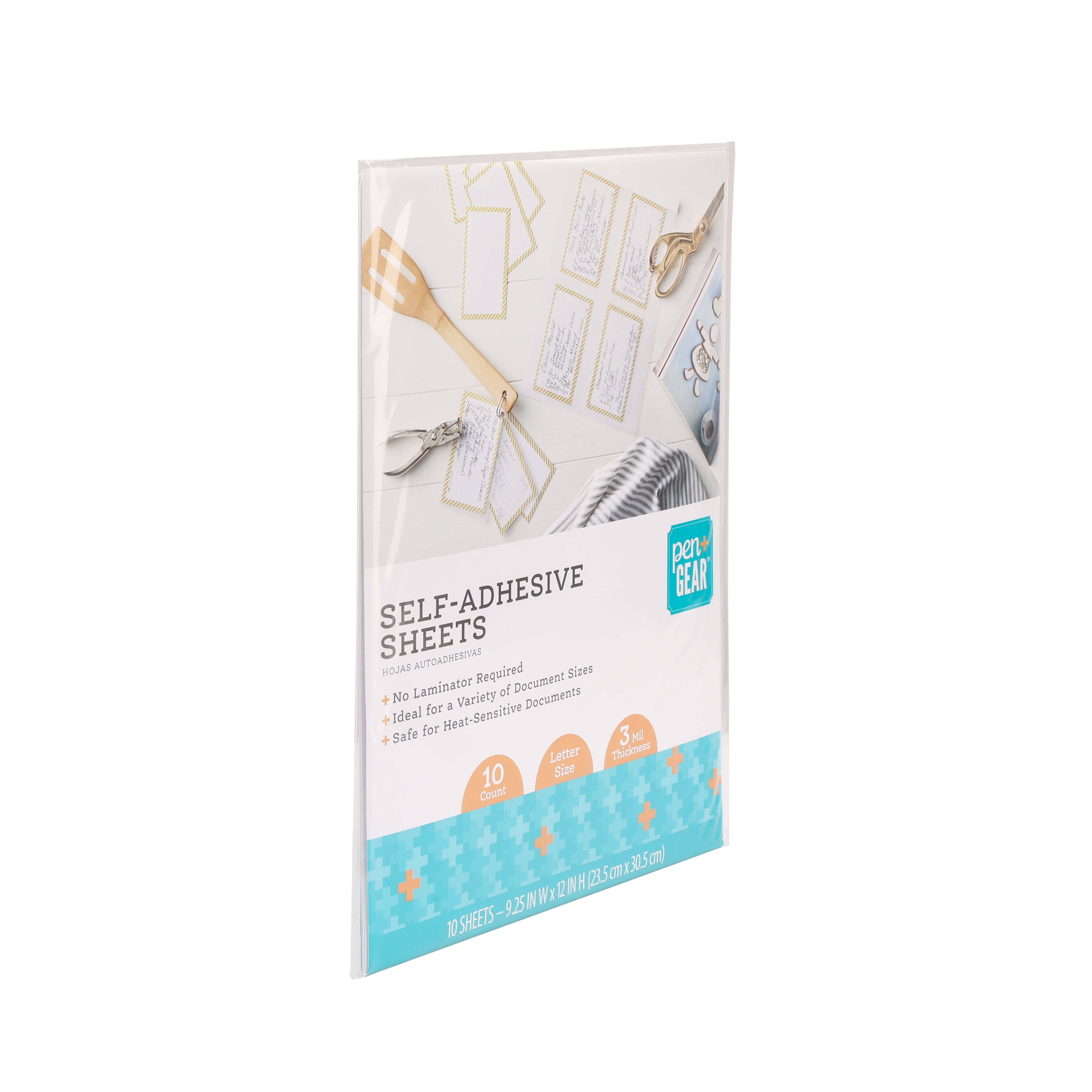 Pen+Gear Self Adhesive Sheet, 9.25×12×0.2inch,10 Count, Letter Size, New Condition