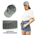 thumbnail image 5 of HNMKIU Performance Mesh Sport Cap for Outdoor Activities Quick Drying Adjustable Unisex Sun Baseball Hat Grey,One Size, 5 of 6