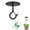 Black 1pc, variant on Ceiling Hooks with 3 Screws, Heavy Duty Ceiling Hanger for Hanging Plants, Lights, Lanterns, Decorative Items, Indoor Outdoor Use, White 1pc