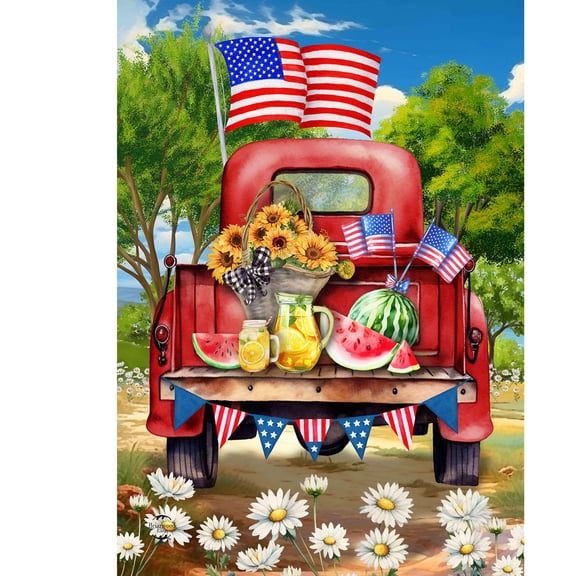 Briarwood Lane Summer Garden Flag 12x18 For Outdoor American Pickup Picnic For Summer Garden Flag Flags For Outside