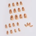 thumbnail image 3 of Uñas postizas Nude Graffiti con diseños, uñas acrílicas para presionar, uñas adhesivas para mujeres, uñas postizas postizas cortas ovaladas para decoración de uñas para niñas, 24 piezas, 3 of 7