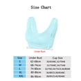thumbnail image 2 of Women Girls Padded Seamless Bra Vest Tops,Plus Size Comfortable Cross Side Buckle Without Rims Gathered Sports Underwear Sleep Bra,Light Blue,4XL, 2 of 2