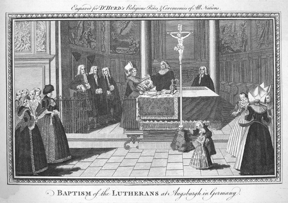 Lutheran Baptism, 1790. /N'Baptism Of The Lutherans At Augsburgh In