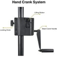 thumbnail image 4 of Sound Town 2-Pack Crank-Up Tripod Speaker Stands, with Carry Bags, Pole-Mount Adapter Brackets, Black (STSDA-78CU-PAIR), 4 of 7