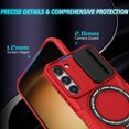 thumbnail image 5 of for Samsung Galaxy S23 Plus Case with Camera Sliding Cover, [Compatible with MagSafe] with Magnetic Ring Kickstand, Military Grade Heavy Duty Protection Phone Case for Samsung Galaxy S23 Plus, Red, 5 of 10