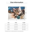 thumbnail image 5 of Uemuo Playful Cat Printed Throw Blanket for Couch, Fluffy Fuzzy Blankets for Bed, Sofa, Cozy Flannel Faux Fur Blanket-40"x30", 5 of 6