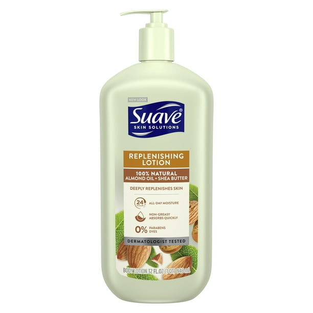 Suave Skin Solution 100% Natural with Almond and Shea Butter 32 fl. Oz - Walmart.com