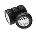 thumbnail image 1 of MERIGLARE 4 Pièces 1/10 RC hors Route Pneus et Roues Bonne Adhérence Jante de Roue et Pneus Fixés Blanc, 1 of 9