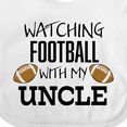thumbnail image 4 of Inktastic Watching Football with My Uncle Boys or Girls Baby Bib, 4 of 4