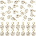 thumbnail image 1 of 1 caja de 50 dijes de diamantes de imitación chapados en oro de 18 quilates con piedras de nacimiento de abril., 1 of 6